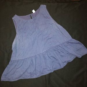 Old Navy Chambray peplum top
